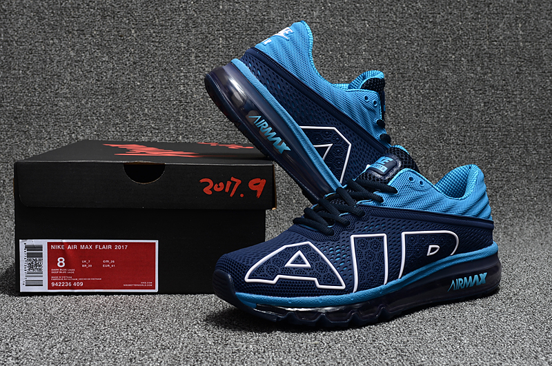 Nike Air Max Flair Blue Shoes - Click Image to Close