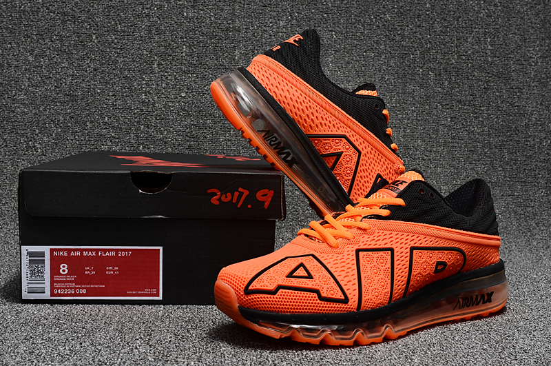 Nike Air Max Flair Orange Black Shoes - Click Image to Close