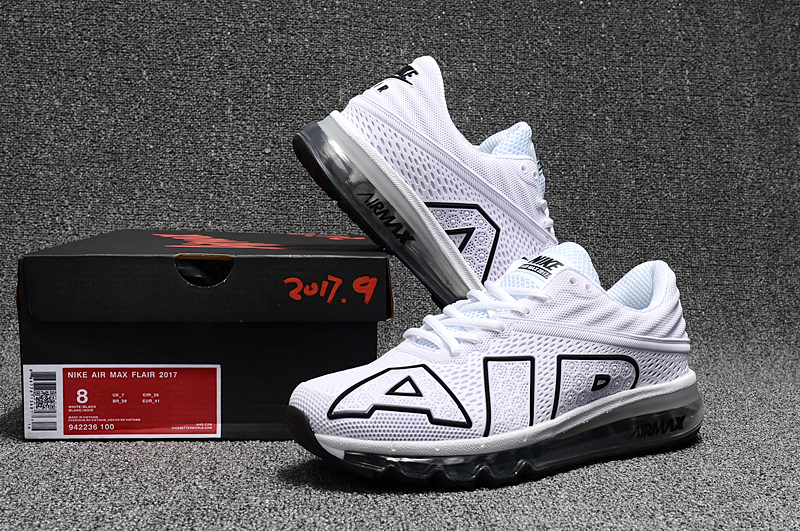 Nike Air Max Flair White Black Shoes - Click Image to Close