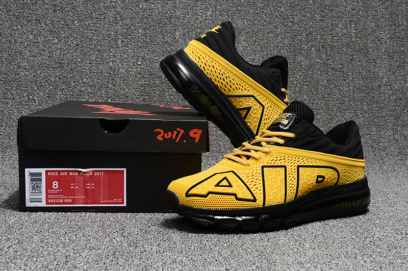 Nike Air Max Flair Yellow Black Shoes - Click Image to Close