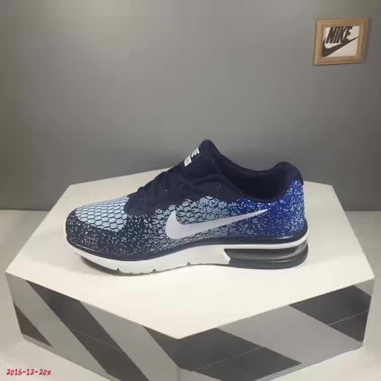 2017 Nike Air Max Sequent 2 Grey Blue Running Shoes