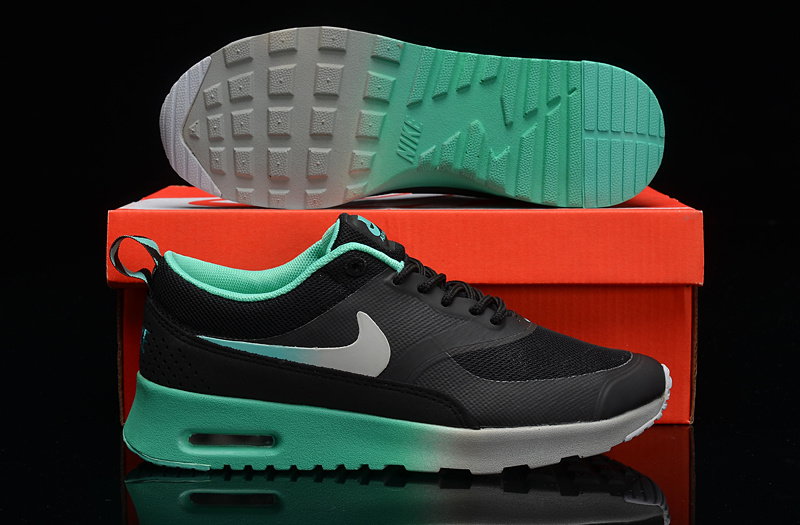 Women's Nike Air Max THEA PRINT 90 Shoes Black Grey Green - Click Image to Close