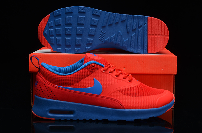 Women's Nike Air Max THEA PRINT 90 Shoes Orange Blue