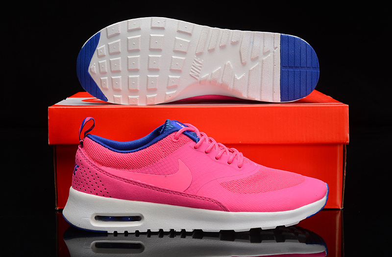 Women's Nike Air Max THEA PRINT 90 Shoes Pink White - Click Image to Close