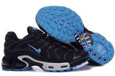 Nike Air Max TN Shoes Black Blue Logo - Click Image to Close