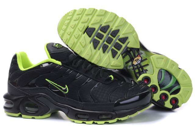 Nike Air Max TN Shoes Black Green - Click Image to Close