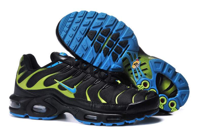 Nike Air Max TN Shoes Black Yellow Blue - Click Image to Close