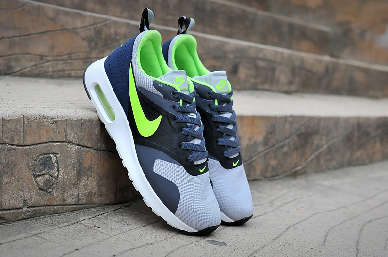 Nike Air Max Tavas Air Max 90+97 Black Grey Blue Volt Shoes - Click Image to Close