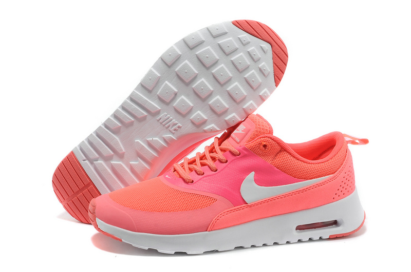 Women's Nike Air Max Thea 90 Shoes Dark Orange White - Click Image to Close