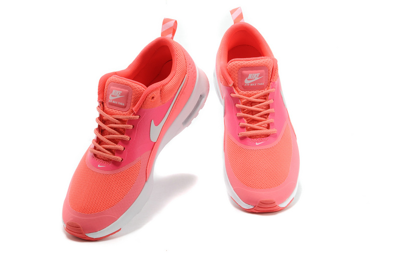 Women's Nike Air Max Thea 90 Shoes Dark Orange White - Click Image to Close