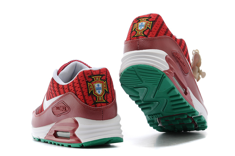 Nike Air Max World Cup Portugal Edition Wine Red Green - Click Image to Close