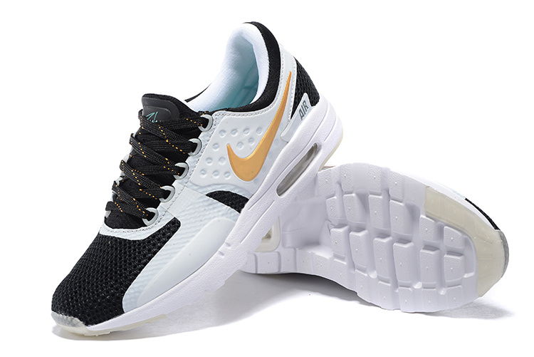 Nike Air Max Zero 87 II Midnight Black White Yellow Shoes - Click Image to Close