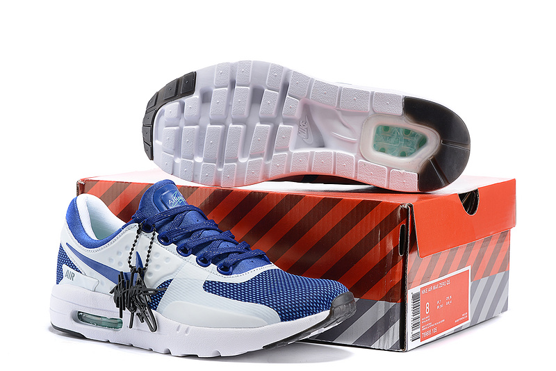 Nike Air Max Zero 87 II Royal Blue White Women Shoes - Click Image to Close