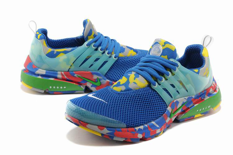 New Nike Air Presto 1 Camo Blue Red Green Sport Shoes - Click Image to Close