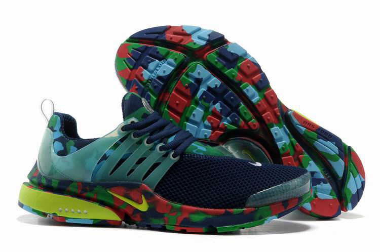 New Nike Air Presto 1 Camo Blue Red Volt Sport Shoes - Click Image to Close