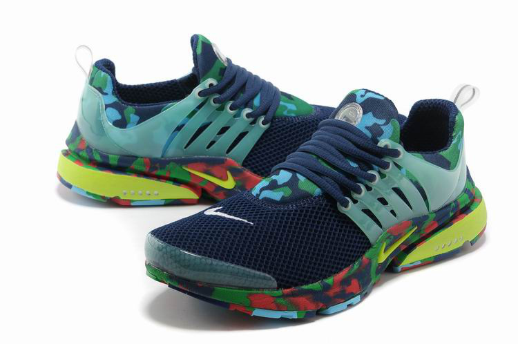 New Nike Air Presto 1 Camo Blue Red Volt Sport Shoes - Click Image to Close