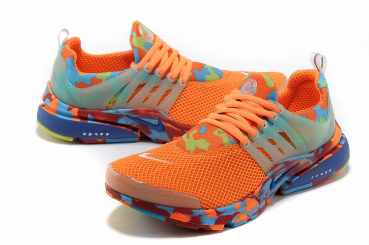 New Nike Air Presto 1 Camo Orange Blue Sport Shoes - Click Image to Close