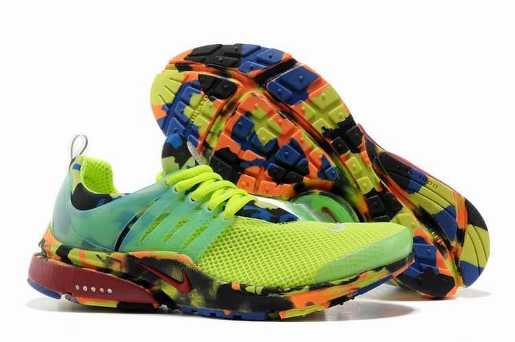 New Nike Air Presto 1 Camo Volt Green Orange Sport Shoes - Click Image to Close