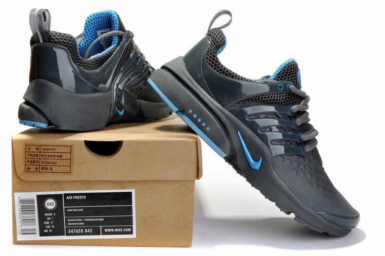 New Nike Air Presto 2 Carve All Grey Blue Sport Shoes With Big Holes - Click Image to Close