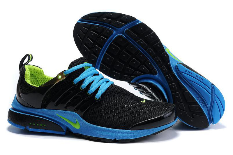 New Nike Air Presto 2 Carve Black Blue Volt Sport Shoes With Big Holes - Click Image to Close