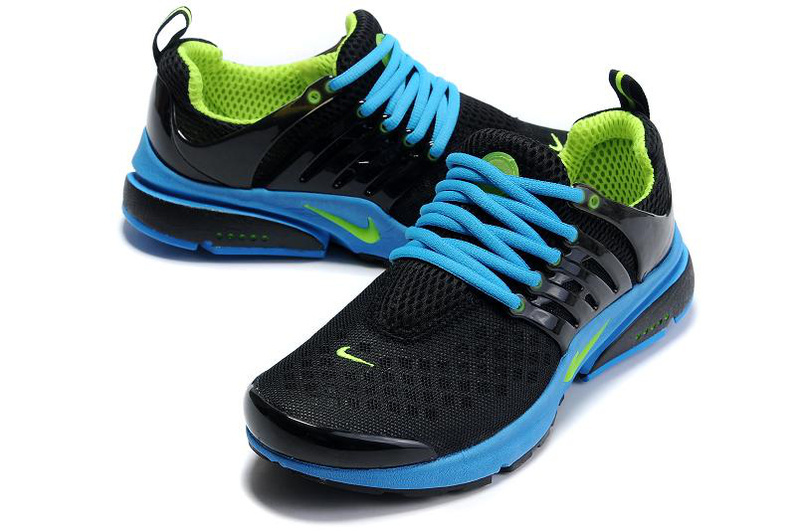 New Nike Air Presto 2 Carve Black Blue Volt Sport Shoes With Big Holes