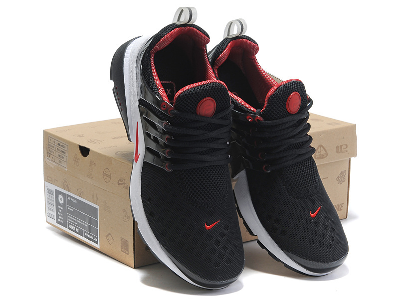 New Nike Air Presto 2 Carve Black Red White Sport Shoes With Big Holes - Click Image to Close