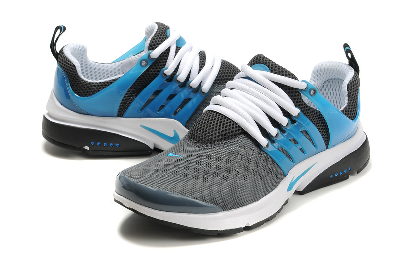 New Nike Air Presto 2 Carve Dark Grey Blue White Sport Shoes With Big Holes - Click Image to Close