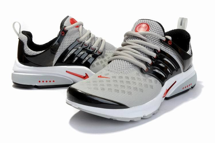 New Nike Air Presto 2 Carve Grey Black Red White Sport Shoes With Big Holes - Click Image to Close