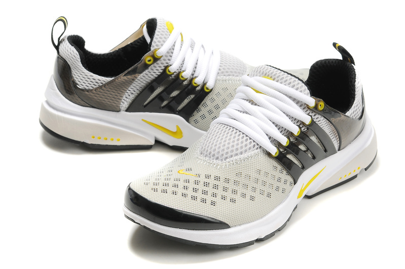 New Nike Air Presto 2 Carve Grey Black Yellow White Sport Shoes With Big Holes
