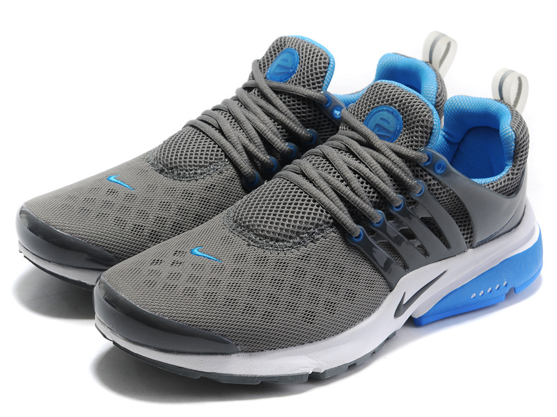 New Nike Air Presto 2 Carve Grey Blue White Sport Shoes With Big Holes - Click Image to Close