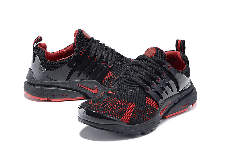New Nike Air Presto Knit Black Red Running Sport Shoes - Click Image to Close