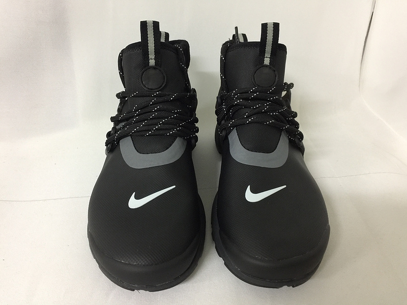 New Nike Air Presto Mid Utility All Black White Running Shoes - Click Image to Close
