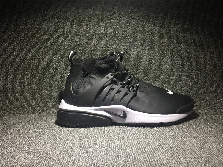New Nike Air Presto Mid Utility Black White Running Shoes - Click Image to Close
