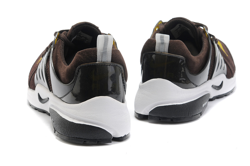 New Nike Air Presto Suede Dark Brown White Yellow Sport Shoes