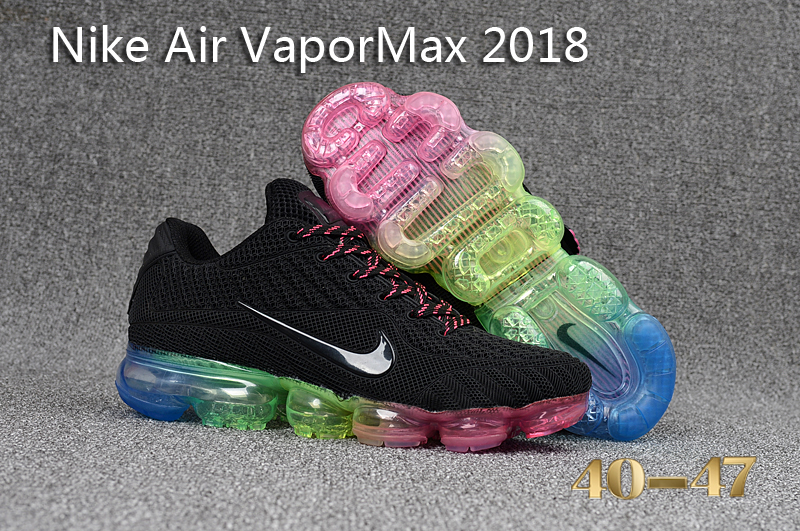 Nike Air VaporMax 2018 Black Pink Blue Shoes