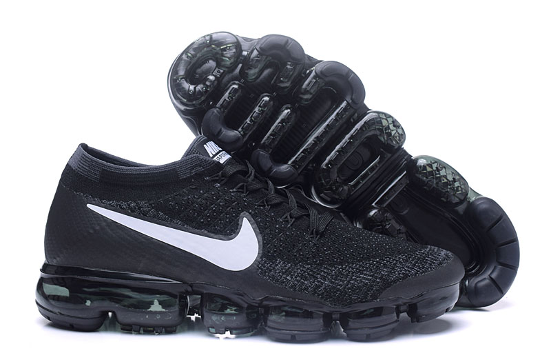 Nike Air VaporMax Flyknit All Black White Shoes