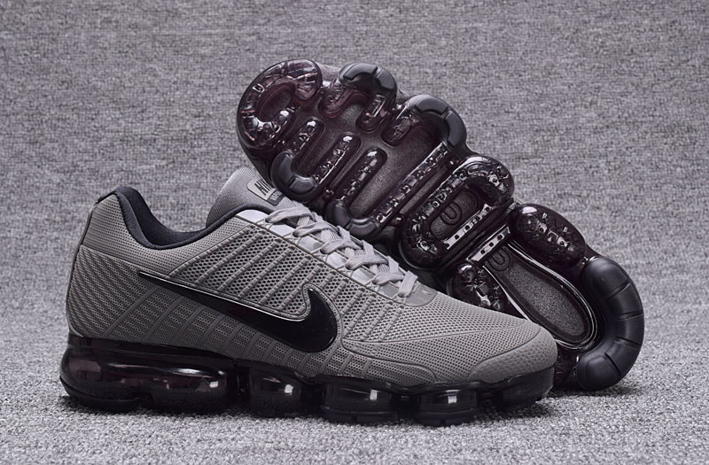 Nike Air VaporMax Flyknit Carbon Grey Black Shoes - Click Image to Close