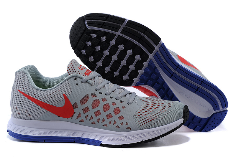 Nike Air Zoom Pegasus 31 Grey Red Blue Running Shoes