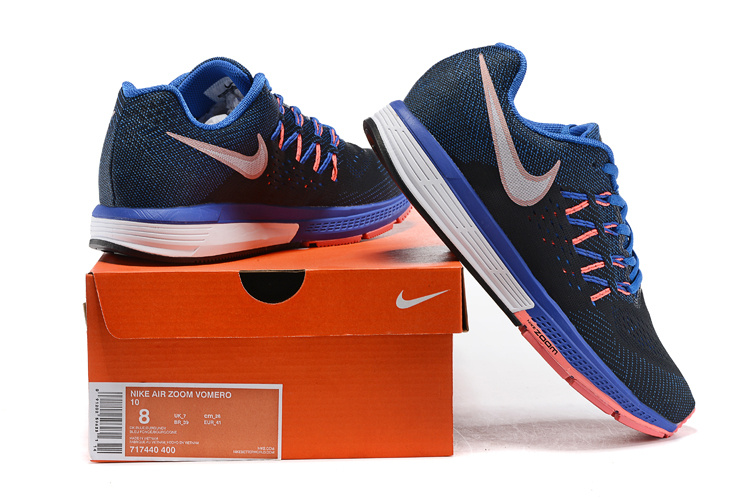 Nike Air Zoom Vomero 10 Black Blue Red White Shoes - Click Image to Close