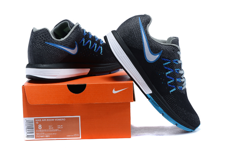 Nike Air Zoom Vomero 10 Black Blue White Shoes - Click Image to Close