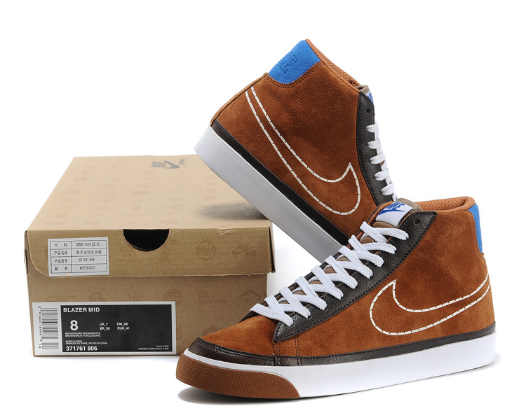 Nike Blazer 2 High Brown Black White Shoes