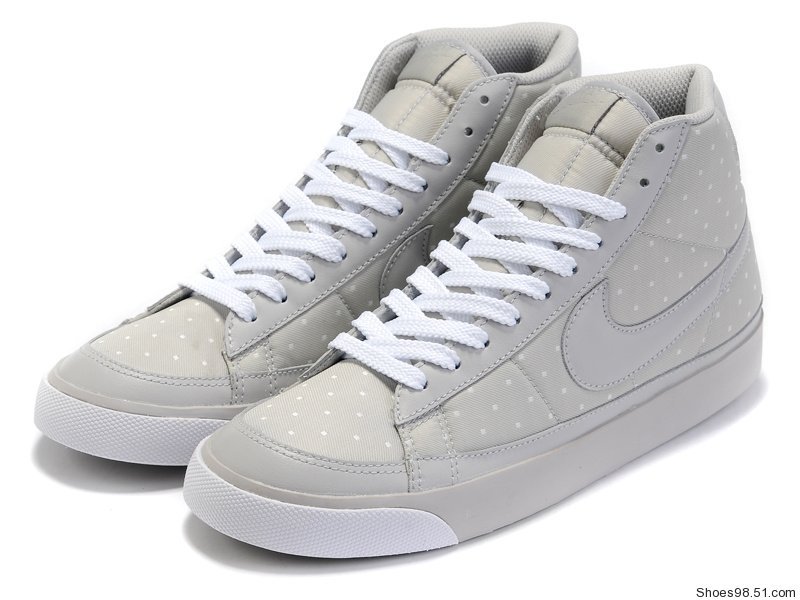 Nike Blazer 2 High Grey Shoes - Click Image to Close