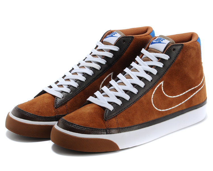 Nike Blazer 2 High Suede 1689 Brown Black White Shoes