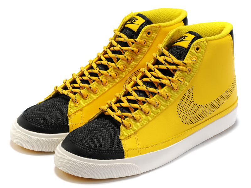 Nike Blazer 2 High Yellow Black Shoes - Click Image to Close