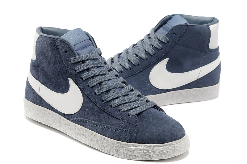 Nike Blazer High Light Blue White Shoes