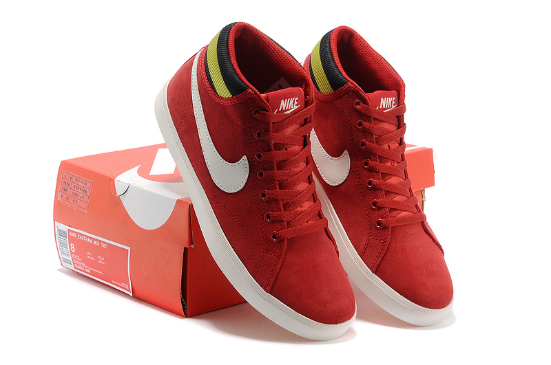Nike Blazer High Red White Shoes - Click Image to Close