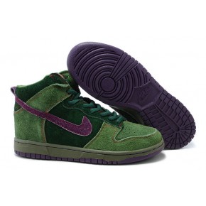 Nike Dunk High SB Green Purple Shoes