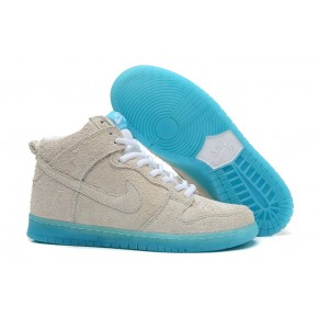 Nike Dunk High SB Grey Blue Shoes - Click Image to Close