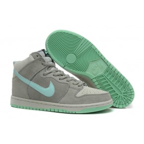 Nike Dunk High SB Grey Green Shoes - Click Image to Close