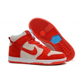 Nike Dunk High SB Red White Shoes - Click Image to Close